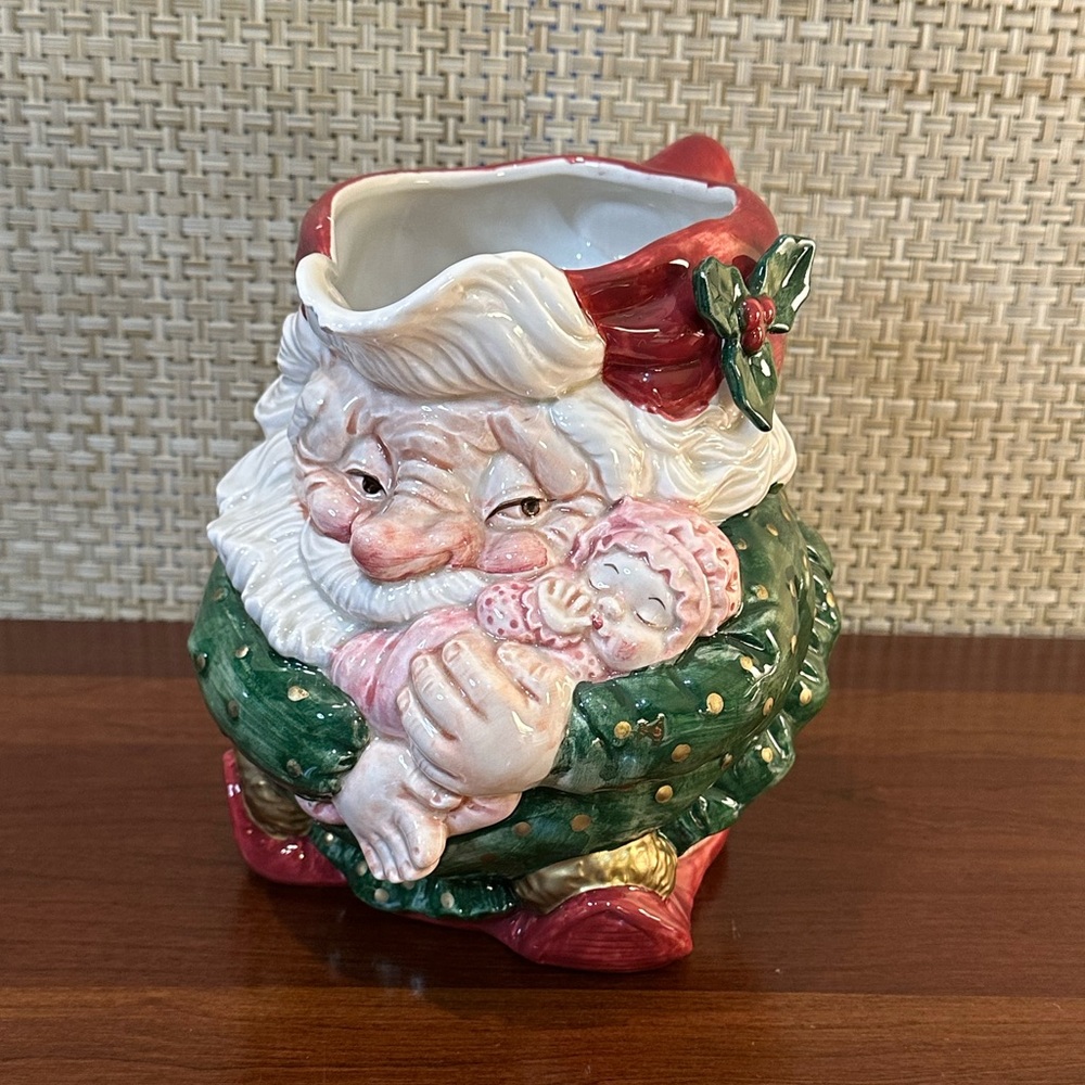 🎄🌟HP🌟VTG 1989 Fitz & Floyd Christmas Old World Elf Ceramic Pitcher